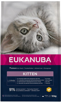 EUKANUBA Cat Kitten All Breeds Healthy Start Chicken & Liver 10 kg