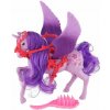 Teddies Jednorožec/kôň s krídlami česací s hrebeňom plast 22cm v krabičke fialový 00800496