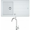 Franke BFG 611-86 biela ľad s excentrom + Franke FP 9000.031 chróm