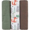 PETITEMARS PETITE & MARS Sada plienok bambusová mušelínová 3ks Moussy Forest Fox 68 x 68 cm