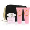 Versace Bright Crystal sprchový gél 100 ml + telový krém 100 ml + EDT 90 ml + kozmetická taška darčeková sada