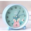 Detský BUDÍK Hodiny LÍŠKA s líškou TICHÝ MECHANIZMUS Mätový kovový