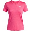 Dámske tričko Under Armour Tech SSC- Twist Super Pink/White S