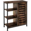 tectake 404760 komoda 71x32x82cm - industriálne drevo tmavé, rustikálne, pánt dverí vpravo