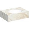 Kompaktná doska pod umývadlo so zapusteným umývadlom Intedoor TRENTA Compact svetlý mramor dĺžka 60 cm až 160 cm x 50 cm S výrezom