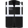 Korntex Wismar Multifunkčná reflexná pracovná vesta KX165 Black XL