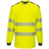 Portwest tričko PW3 Hi-Vis L/S T185 dlouhý rukáv žltá/čierna M