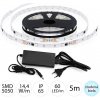 HomePRO 2114 5m LED pásik 60 SMD5050 Studena biela 14.4W vodeodolný IP65 + zdroj