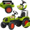 FALK Šliapací traktor Claas Arion 430 s vlečkou