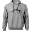 EKG horolezec - Oversized mikina pánska Moon - kratšia + širšia - 3XL ( Tmavosivý melír )