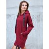 Mikinové šaty alebo predĺžená mikina VSB SOPHII bordo, ZVOĽTE VEĽKOSŤ OBLEČENIA S/M