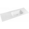 Sapho TREOS umývadlo 131,6x51,3 cm, Rockstone, pravé, biela matná TS132-0101-R