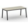 Rokovací kancelársky stôl PRIMO BASIC, 180x90 cm, čierna podnož, dub prírodný