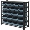 AHProfi Kovový policový regál s plastovými boxy 22 ks, 6 polic (6/22) - SBRHD2250
