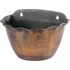 STREND PRO Garden Kvetináč Wave, 26x18 cm, zlatý, metalický efekt, závesný