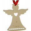 Ozdoba MagicHome Vianoce, Anjel PEACE, závesná, bal. 5 ks