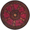 Oriental Weavers , Kusový koberec Zoya 418 X kruh – na von aj na doma, 160x160 (priemer) kruh, červená, chodba / predsieň