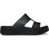 Dámske šľapky Crocs CLASSIC PLATFORM H-Strap čierna 39-40