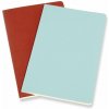 Moleskine Zošity Volant mäkké dosky A5 linajkované 2 ks oranžová modrá