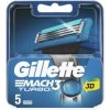 Gillette Mach3 Turbo Vymeniteľné čepele pre holiaci strojček, 5 kusov