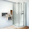 ROTH TOWER LINE TR2/800 sprchový kút 800x2000mm štvrťkruhový, s dvojkrídlovými otváracími dverami, bez rámu, strieborný/priehľadný, 723-8000000-01-02