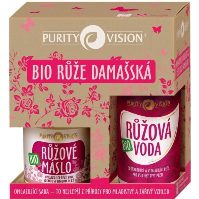 Purity Vision Rose ružová voda 100 ml + maslo z ruže 120 ml darčeková sada