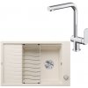SET511 - Gránitový drez Blanco Elon XL 6 S biela soft + Kuchynská batéria Rosan S2 238201 chróm