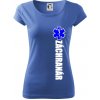 Nápis Záchranár + hviezda - Dámske tričko Pure - 2XL ( Svetlomodrá )