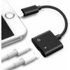 SES Adaptér s dvojitou redukciou Lightning pre nabíjanie a slúchadlá Apple iPhone 7, 8 Plus, X, XS a ďalšie čierny 5183