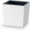 PROSPERPLAST Kvetináč URBI SQUARE LOW 24cm biely