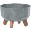 PROSPERPLAST Kvetináč GRACIA LOW BETON EFFECT 23,5 cm sivý