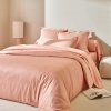Jednofarebná saténová posteľná bielizeň ružová 180