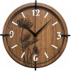 SENTOP Tiché drevené hodiny s ciferníkom | Orech Wenge 4725 HDF0589-ORECH-WENGE analógové