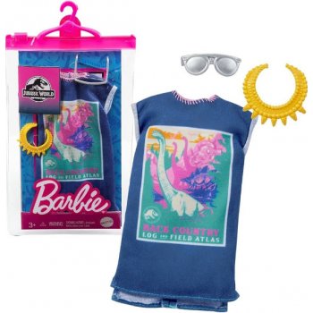 Barbie obleček s doplňky v praktickém balení Jurský svět GRD47