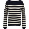 SVETER WOOLRICH PURE COTTON CREWNECK MELTON BLUE MEDIUM STRIPE