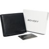 Rovicky Čierna kožená peňaženka s vreckom na zips L091 N992-PZ-CCR-RFID-BLA ONE SIZE