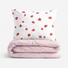 Goldea bavlna obliečky duo svieže jahody s púdrovo ružovou 140x200 70x90