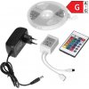 RGB LED pásik s ovládačom a zdrojom 5m
