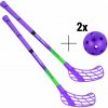 FLOORBEE Albatross Starter + ball fialová / zelená, Obojstranná, 50cm (=60cm), (6 - 8 rokov)