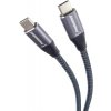 PremiumCord USB-C kábel ( USB 3.2 GEN 2, 3A, 60W, 20Gbit/s ) bavlnený oplet, 1,5 m, ku31cr15