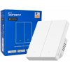 Inteligentný nástenný vypínač SONOFF SwitchMan M5 Wi-Fi / Matter, 2-polohový, rámčeková verzia, biely (M5-2C-80W)
