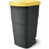 Popelnice Prosperplast Wheeler 110 l antracit se žlutým víkem