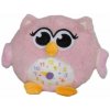 Vizopol Sova s hodinami růžová (S1739-2)