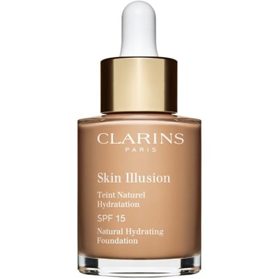 Clarins Skin Illusion Natural Hydrating Foundation rozjasňujúci hydratačný make-up SPF 15 odtieň 108,5W Cashew 30 ml