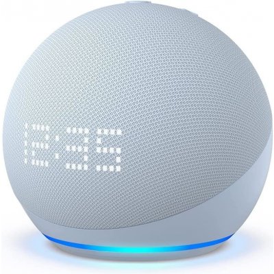 Amazon Echo Dot (5th Gen) with clock Cloud Blue B09B8RVKGW