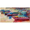 Foto obraz akrylový Farebné lodičky 100x50 cm
