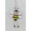Drevená závesná dekorácia - včielka s visiacimi nohami 10 cm