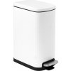 Kôš na odpadky do domácnosti, kuchyne, kúpeľne 10l s pedálom, biely