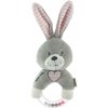 Detská plyšová hrkálka Baby Mix králik ružový
