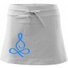 Yoga - lotus modrý (Moňas) - Športová sukne - two in one - M ( Biela )
